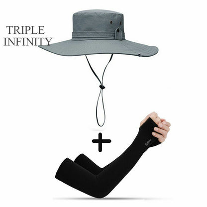 Bucket Hat Cowboy Summer Fishing Hiking Beach Waterproof Sun-proof Anti-UV Cap