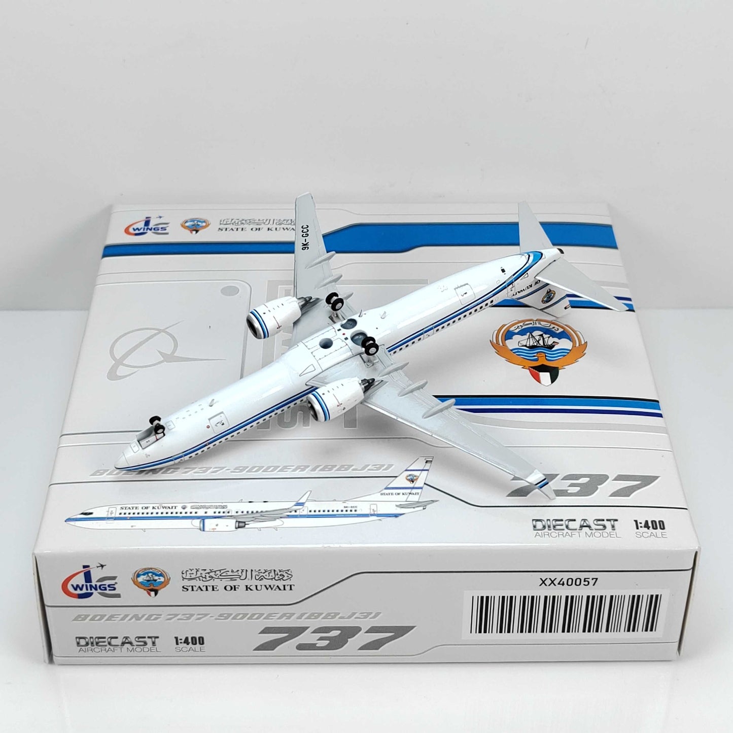 1:400 JC Wings STATE OF KUWAIT BOEING B737-900ER Airplane Diecast Model