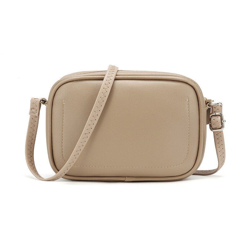 Shoulder Bag Simple Zipper Leather Messenger Bag Handbags Crossbody Flap Purse