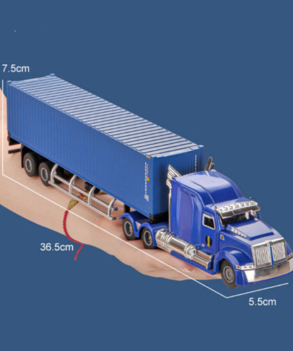 1:50 Container Trailer Truck Head Diecast Model Car Engineering Toy Vehicle Gift