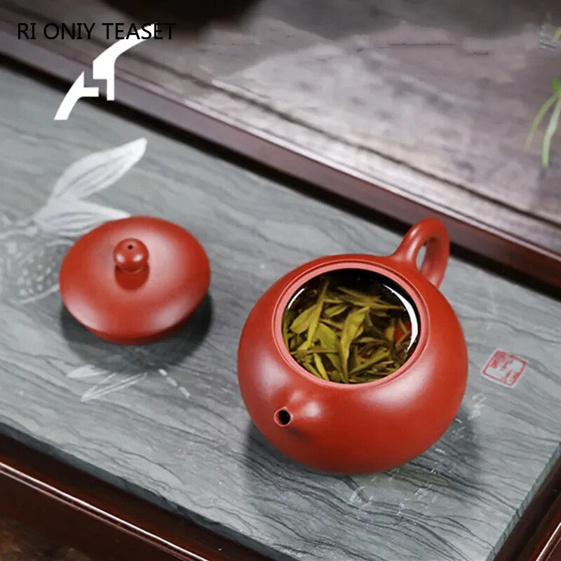Yixing Purple Clay Teapot Famous Handmade Ball Hole Filter Xishi Tea Pot