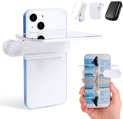 Smartphone Camera Mirror Reflection Clip Kit,Clip Reflection Mirror for Phone Ba