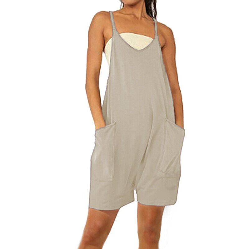 Dungarees Jumpsuit Holiday Ladies Casual Baggy Jumpsuit Playsuit