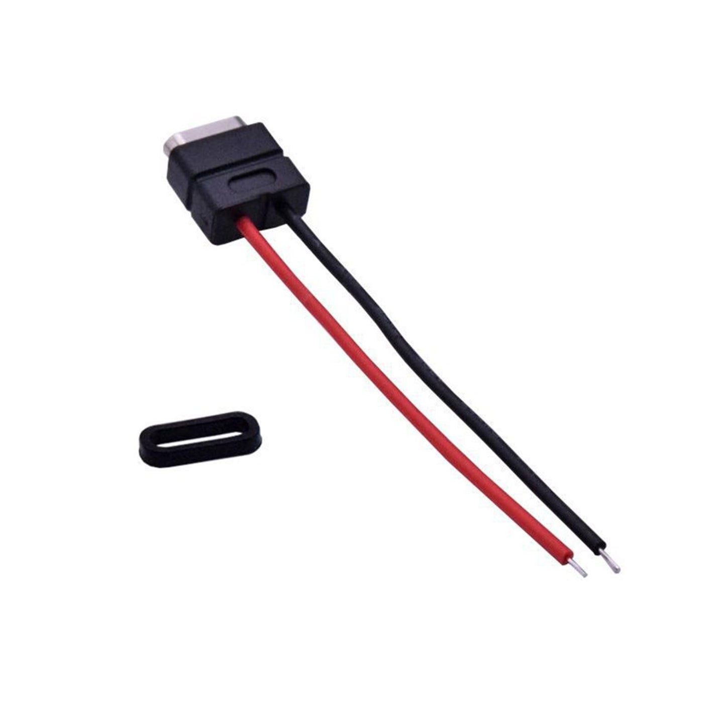 10PCS USB 2.0 Type-C Connector Welding Wire Waterproof Female Socket Charging