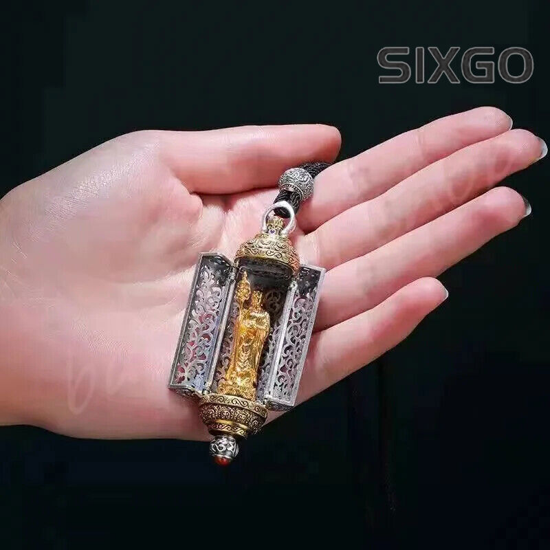 Tibetan Pendan Gawu Box Pendant Double Door Gawu Box of Buddha