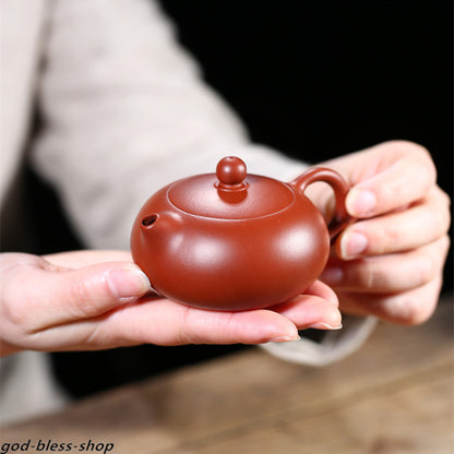 3.4oz Real Yixing Zisha Teapot Handmade Dahongpao Clay Ball Shaped Infuser Xishi