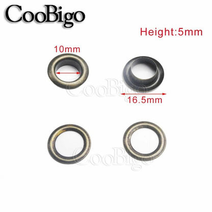 100Set Antique Brass Eyelets Grommets Camping Tent Awnings Canvas Canopy Outdoor