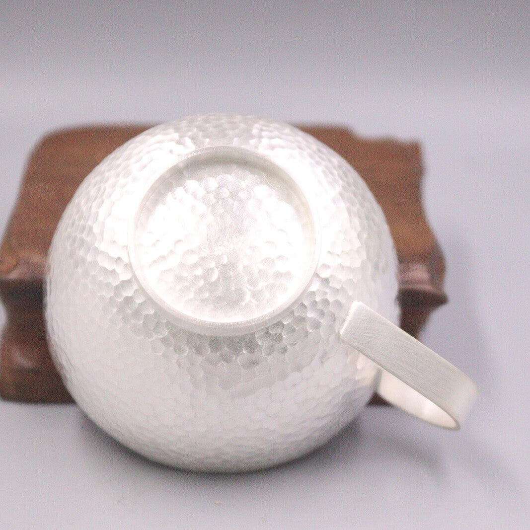 77g Fine 999 Pure Silver Tea Bowl Handmade Master Mug Tea Cup 2.56inch High 60ml