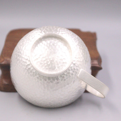 77g Fine 999 Pure Silver Tea Bowl Handmade Master Mug Tea Cup 2.56inch High 60ml