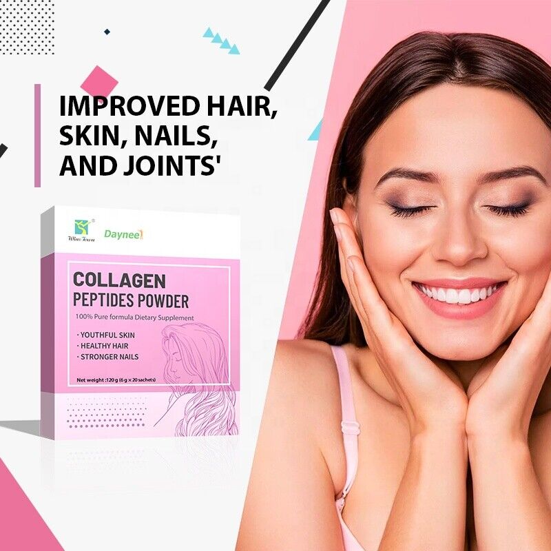 Collagen Peptides Powder Drink Whitening Glow Enzymes Proteins Powder 6g*20bags