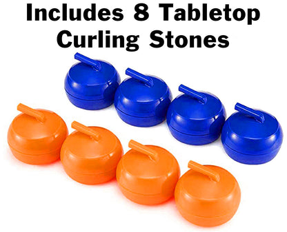 Tabletop Mini Curling Game, Measures Almost 4 Feet Long and Rolls Up Quickly
