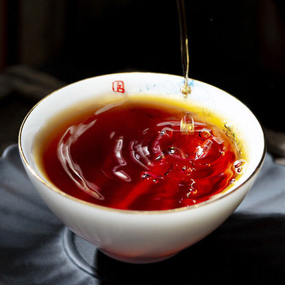 357g Lao Banzhang Puerh Ripe Tea Cake Menghai Brown Mountain Seven Cakes 12.59oz