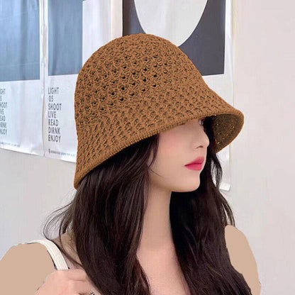 Women Ladies Summer Sun Beach Straw Hat Floppy Wide Brim Foldable Cap Bucket Hat