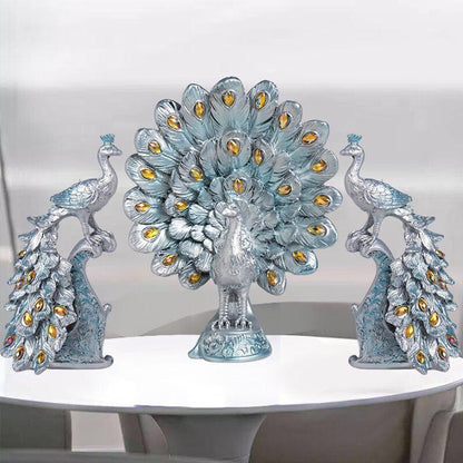 Peacock Resin Crafts Store Wedding Birthday Gift Figurine Home Art Decor