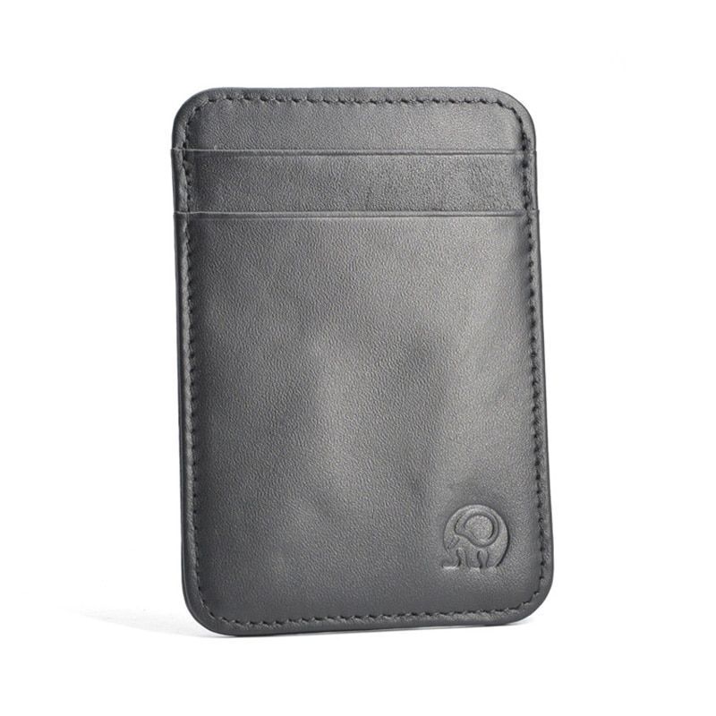 Leather Thin Mini Card Wallet Card Case Cash Change Pack Pocket 102 * 68 mm Bag