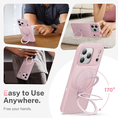For Iphone 17 Pro Case: with 360° Spin Magnetic Stand, Camera Control Button, Fi