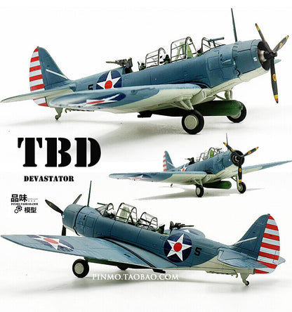 1: 72 US TBD Torpedo Assault Aircraft Model Alloy