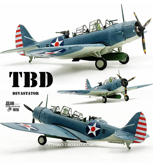 1: 72 US TBD Torpedo Assault Aircraft Model Alloy