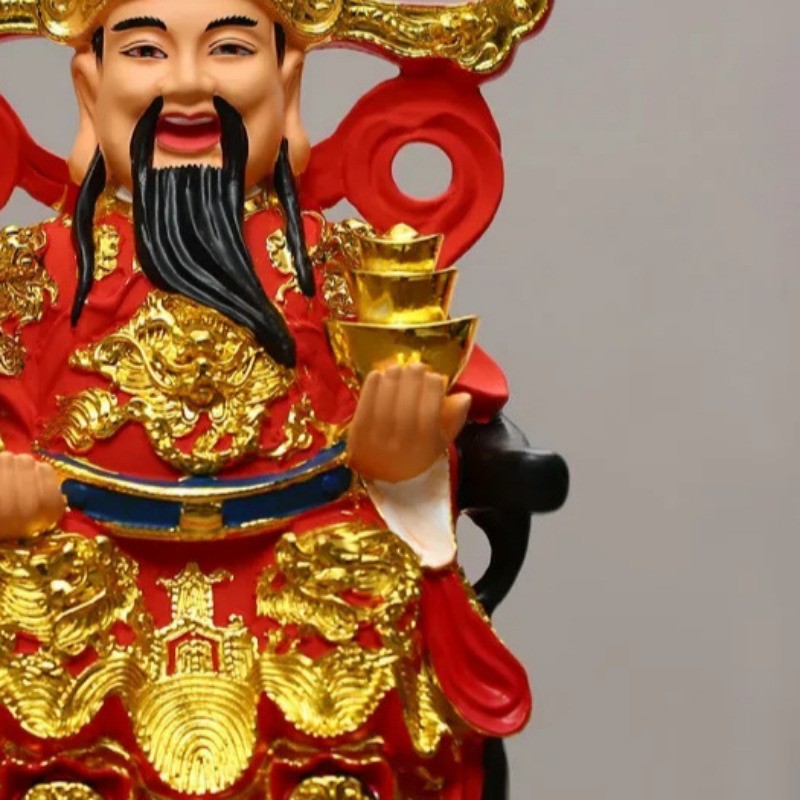12″ Chinese God of Wealth Statue Home Decor Figure of The Wealth Ornament