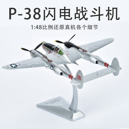1:48 AF1 Lockheed Martin P-38J LIGHTNING USAF WWII Fighter Diecast Plane Model
