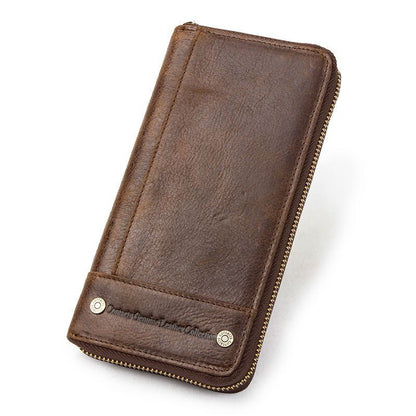 Wallets Genuine Leather Card Holder Purse Zipper Wallet Fashion Clutch Bag 1 PC