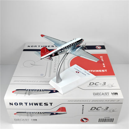 1:200 JC Wings NORTHWEST Douglas DC-3 Airplane Diecast Aircraft Plane Model
