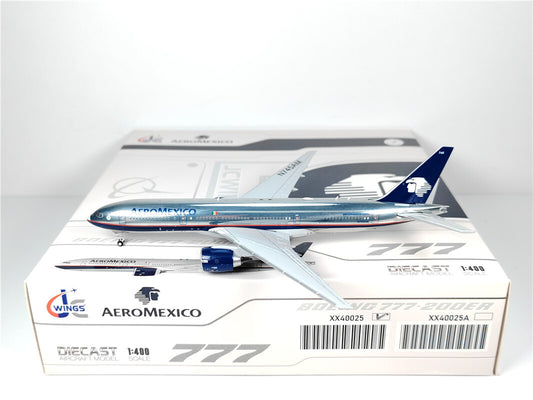 1:400 JC Wings AEROMEXICO BOEING B777-200ER Passenger Airplane Diecast Model