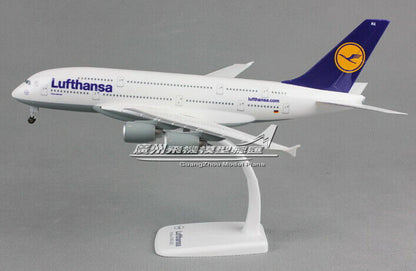 1:250 30CM Lufthansa AIRBUS A380 Passenger Airplane ABS Plastic Aircraft Model
