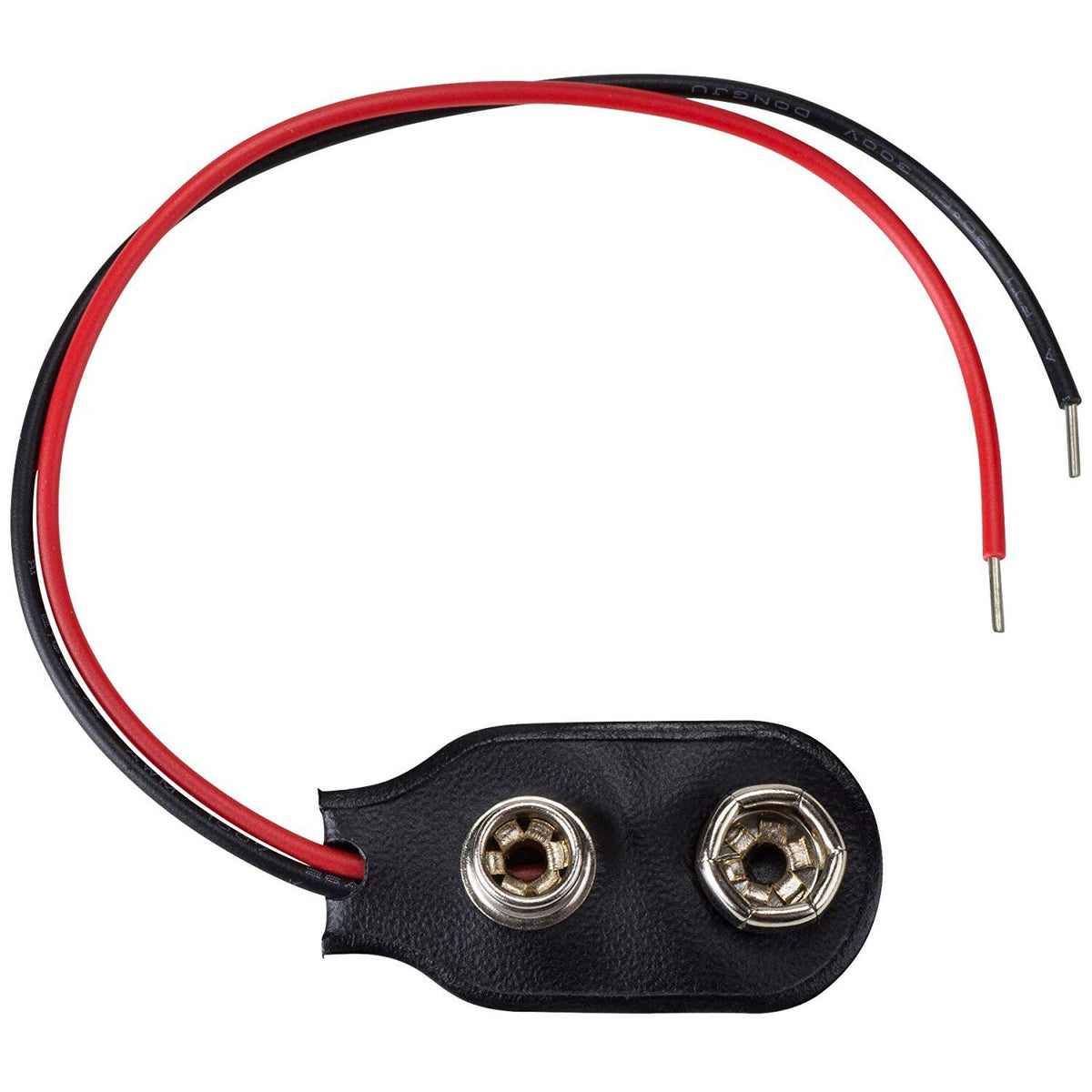 20 Pack 9V Battery Snaps w/ Red & Black Leads, I-Type (1.17" x 0.63" x 0.27")