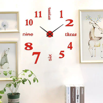 DIY Wall Clocks Creative Acrylic Punch-Free Luminous Living Room Home Decor 16in