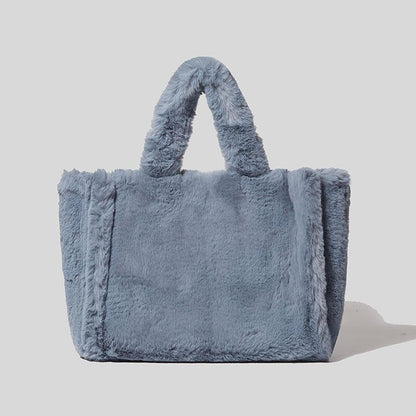 Women's Bag Fur Lady Shoulder Handbag Plush Warm Winter Bags Women