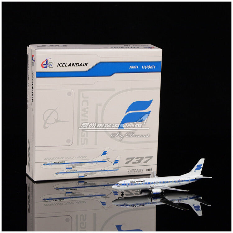 1:400 JC Wings ICELANDAIR Boeing 737-400 Passenger Plane Diecast Aircraft Model