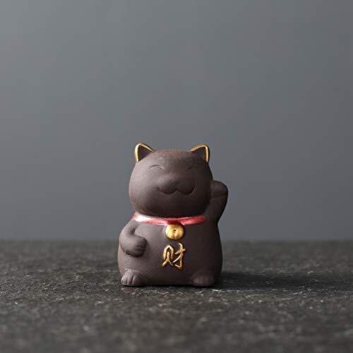 Purple Clay Tea Pet for Tea Ceremony Lucky Cat Figurine Ornament Tea Accessories