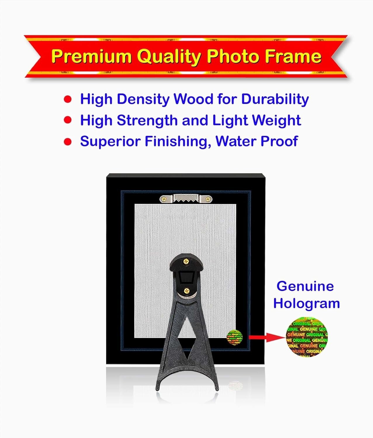 Lord Panchmukhi Hanuman Family HD Printed Religious Picture With Wooden Frame