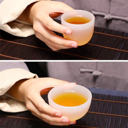 White Jade Porcelain Glass Tea Cup Chinese Kungfu Cup Master Cup Of Tea China