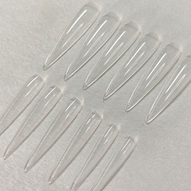 Fake Nail Tips Plastic 3XL Extra Long Stiletto Acrylic Full Manicure Tool 240Pcs