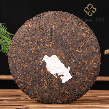 357g 2012 Yunnan Pu'er Tea Cake Ripe Pu erh Tea Cake Lang He Tea Aged