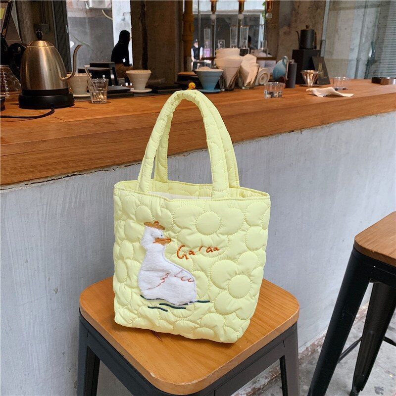 Cartoon Shoulder Bag Canvas Large Shopper Bag Fashion Casual Book Pouch 30*13*34