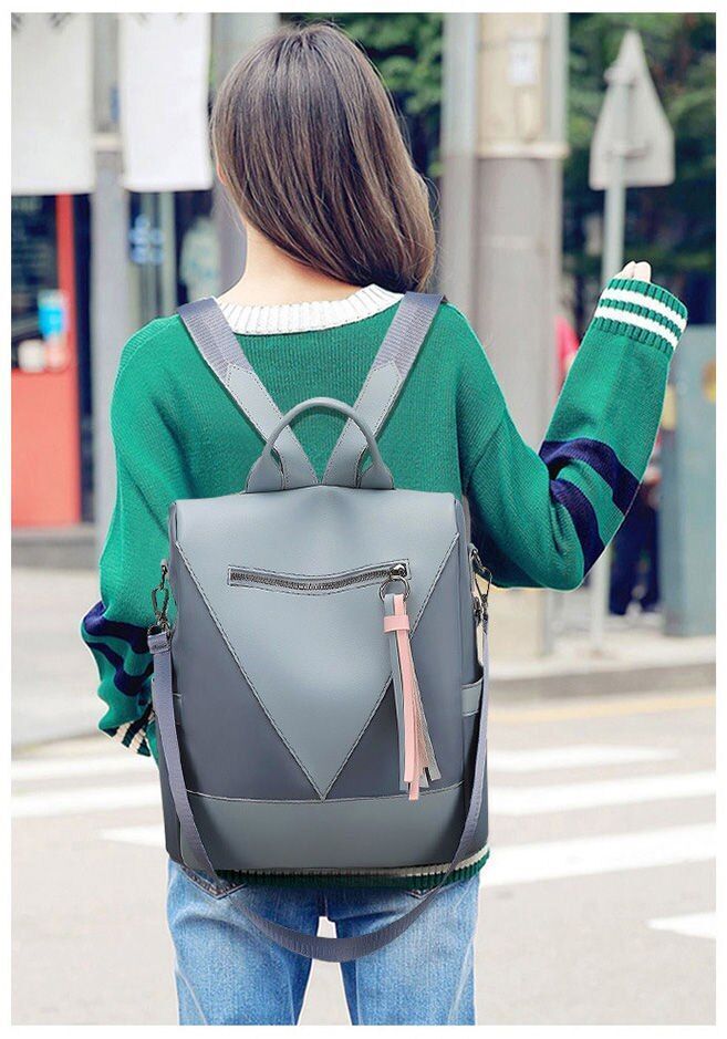 Women Business Backpacks Synthetic Leather School Bags - Thumbnail 3