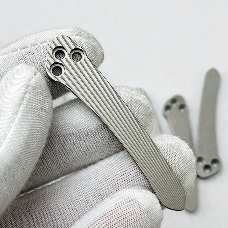 New CustomHand Made TC4 Deep Carry Pocket Clip for Spyderco knives