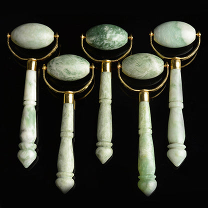 Natural Jade Gua Sha Massage Health Therapy Tool Face Thin Roller Massager
