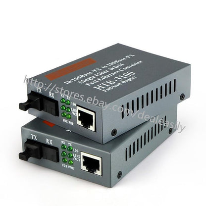 1Pair HTB-3100 A/B Optical Fiber Ethernet Media Fiber Converter SC 10/100M