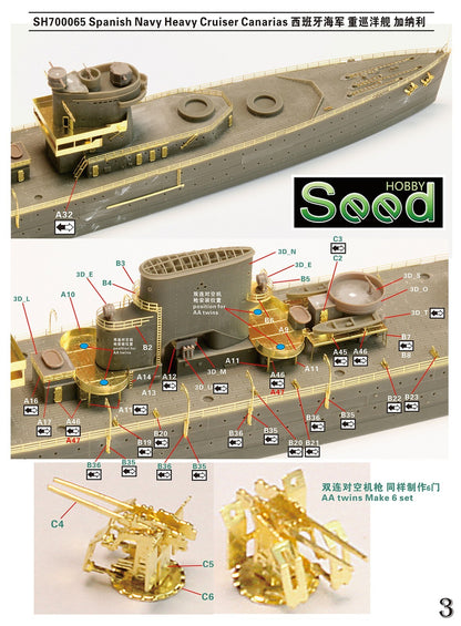 SSMODEL SH700065 1/700 Spanish Navy Heavy Cruiser Canarias