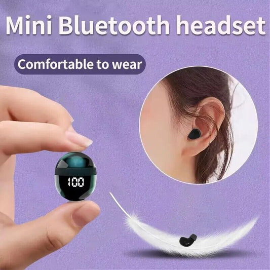 2023 Bluetooth Earbud Headset TWS 5.3 Wireless Earphone Invisible for All Phone.