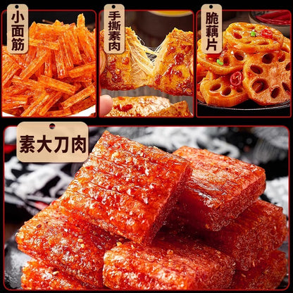 Spicy Strips - Spicy Gluten Latiao, Chinese Special Casual Snack Food 218g