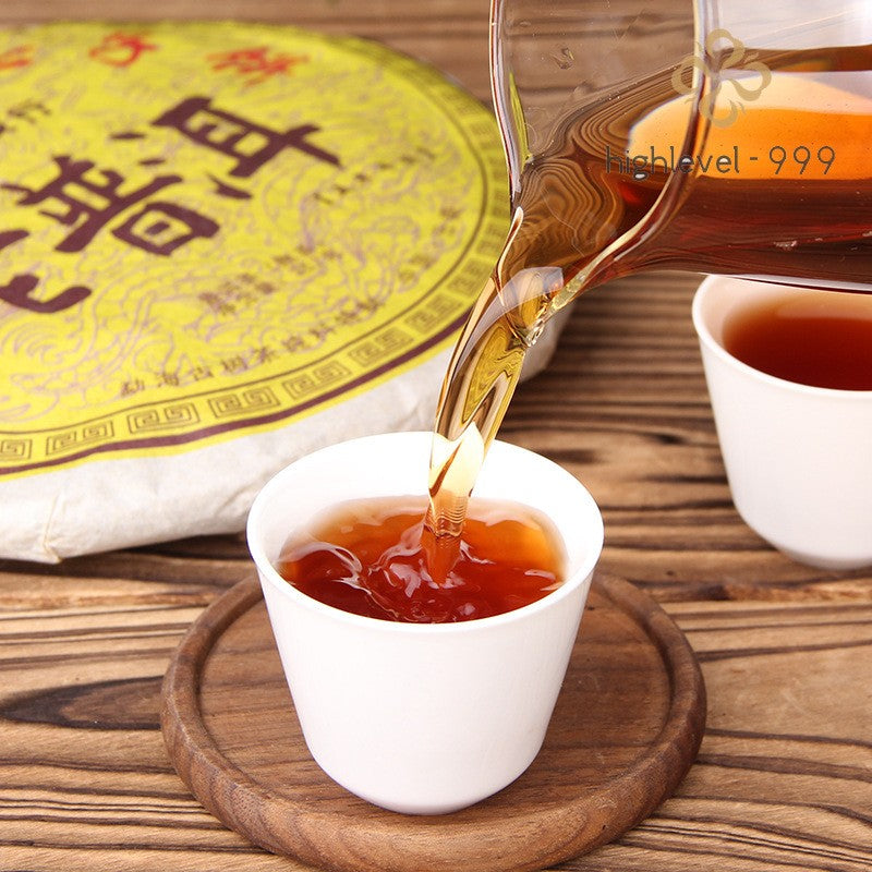 357g Five Year Dry Storage Menghai Pu'er Tea Ripe Puerh Cake Aged