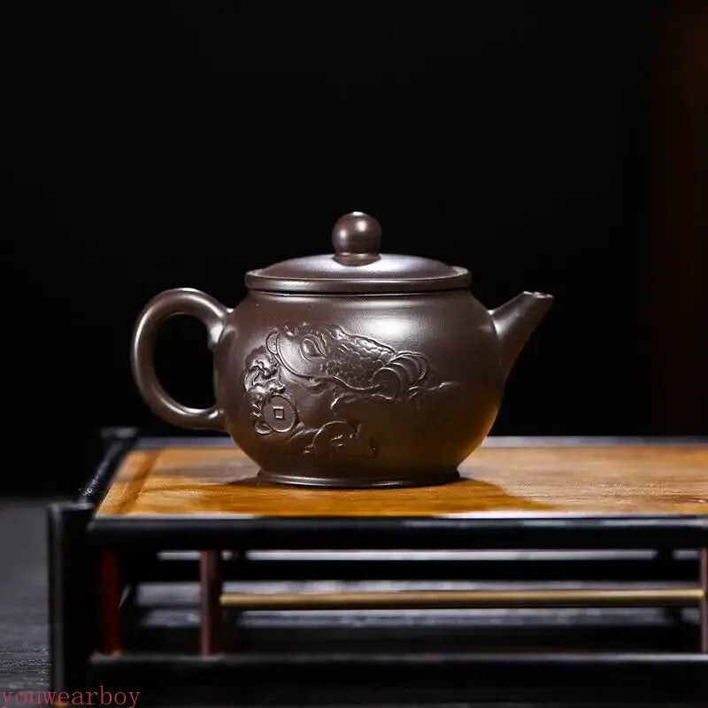 Chinese Yixing Purple Clay Pot Handmade Brewing Teapot Household Golden Toad Pot