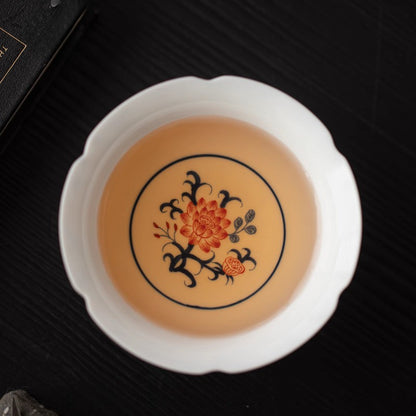 90ml Blue White Porcelain Teacup Ceramics Tea Tasting Cup Master's Cup Tea Cup