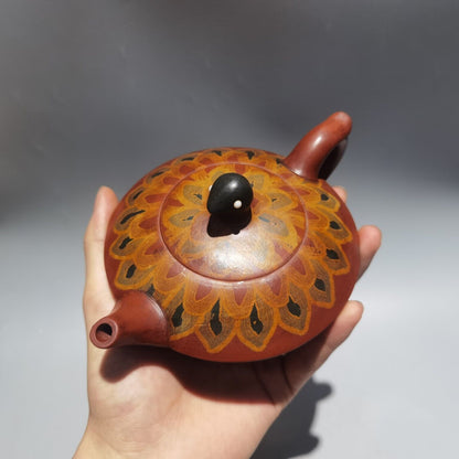 Chinese Yixing Zisha Clay Handmade animal statue Exquisite Teapot品名：孔雀壶 低款：吕尧臣