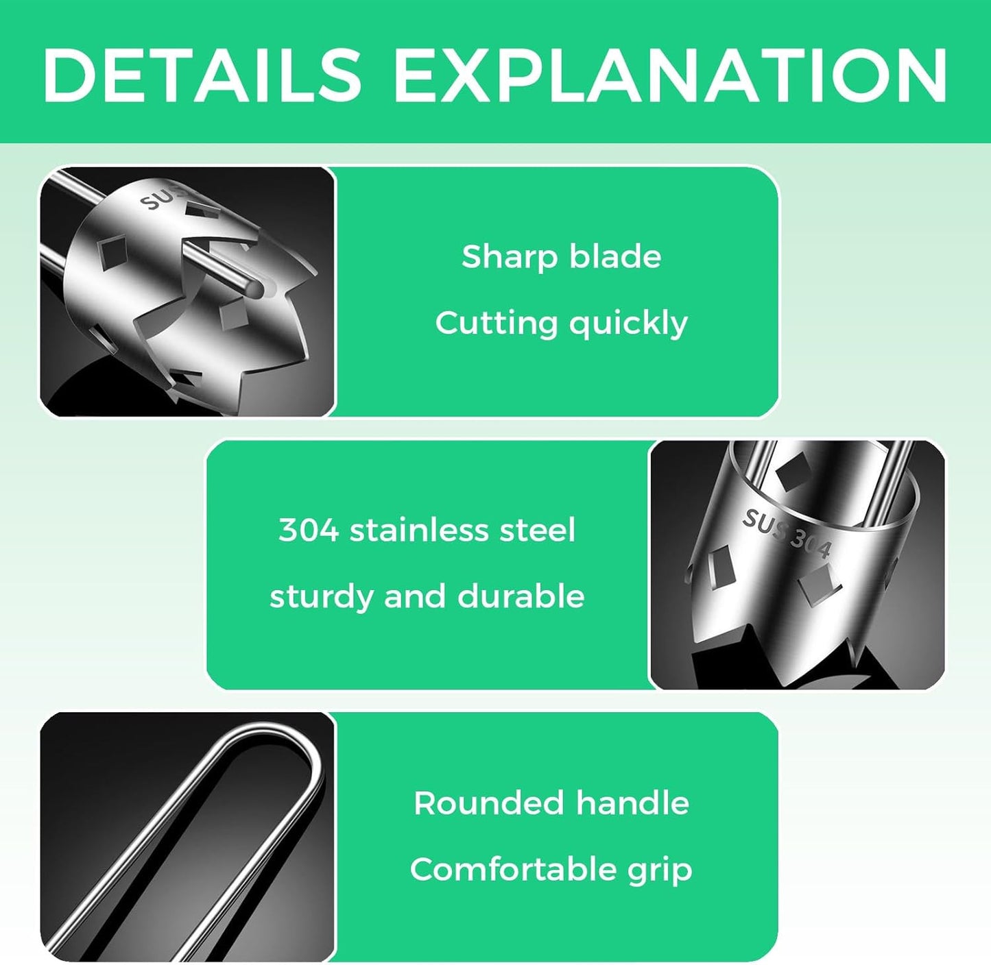5PCS Stainless Steel Core Remover Pear & Apple Corer Vegetable Seed Extractor